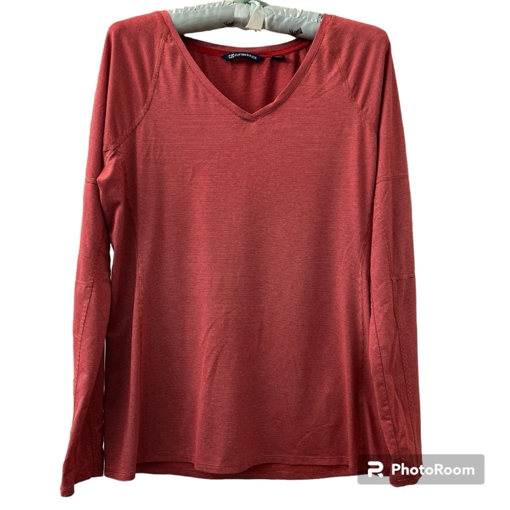 5/$20 Cutter & Buck Long Sleeve V-neck Drifit Top